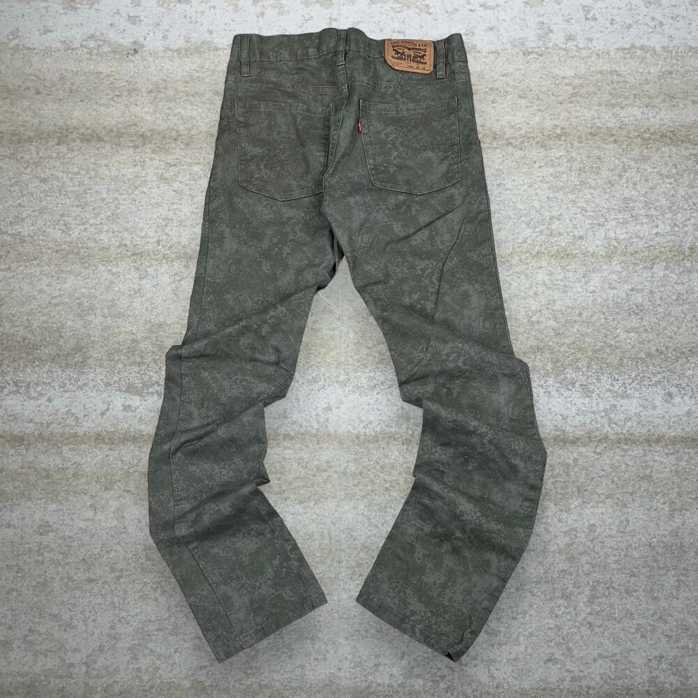 Vintage Y2K Levis Jeans 510 28x28 Skinny Fit Military Green Marble Wash Denim